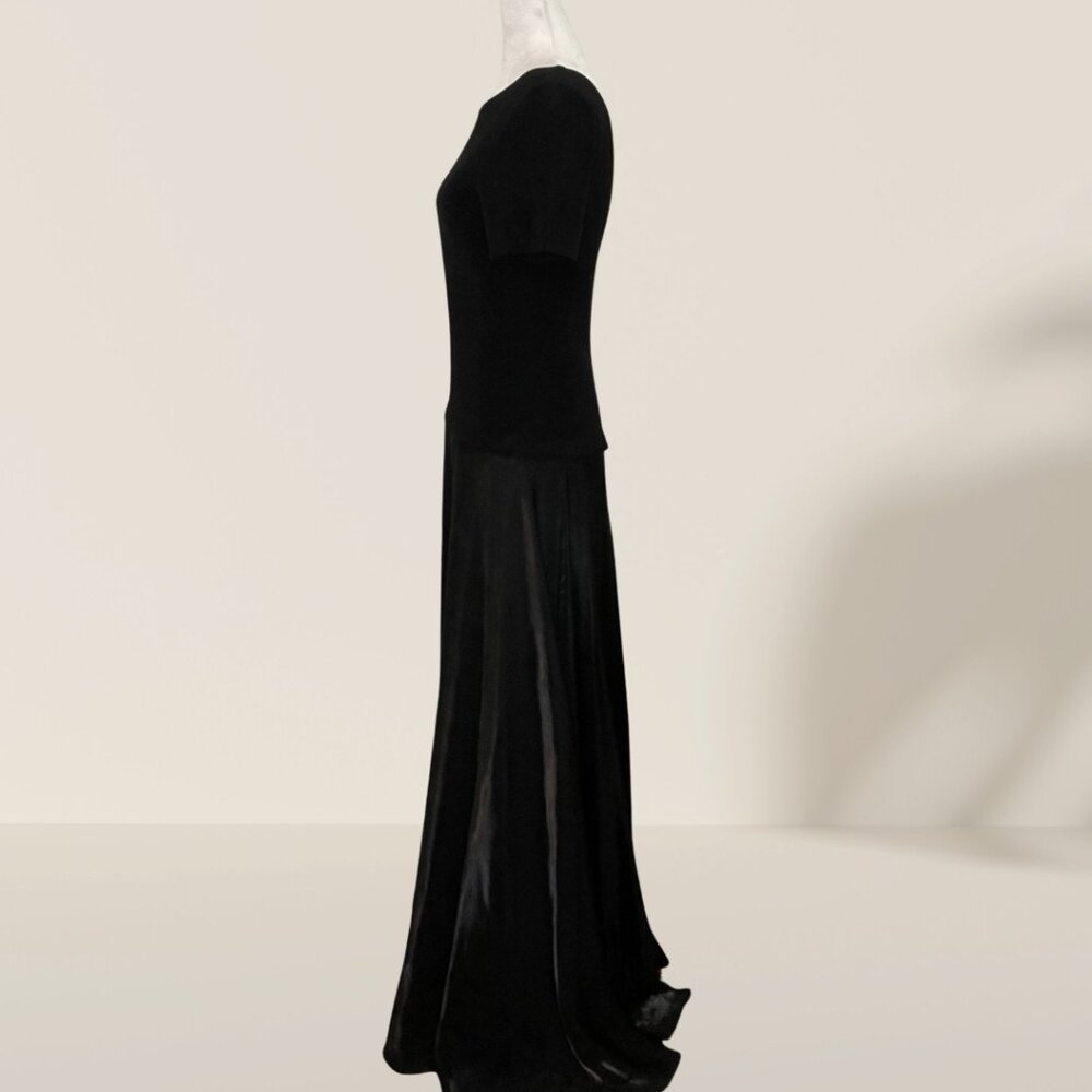 Js Collections Black Evening Gown With Low-Back D… - image 2